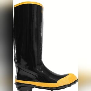 NWT Lacrosse Economy 16bin Steel Toe Black and Yellow Men's Work Boots Sz. 12